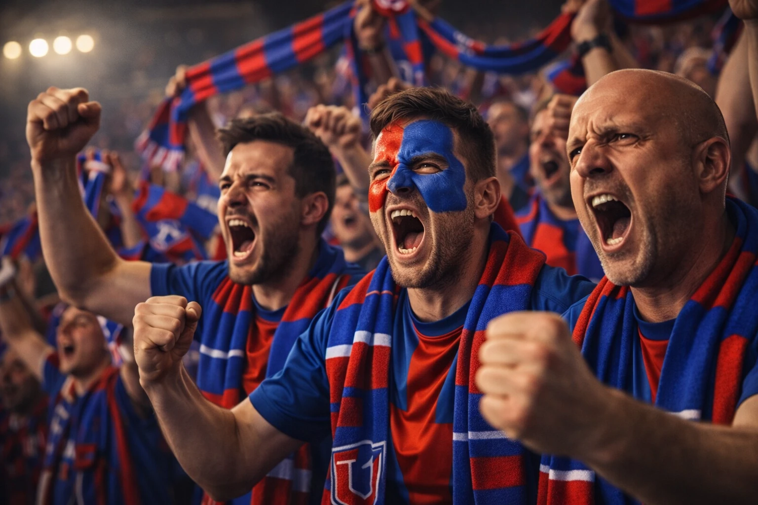 Leidenschaftliche Handball-Fans feuern ihr Team in der Arena an
