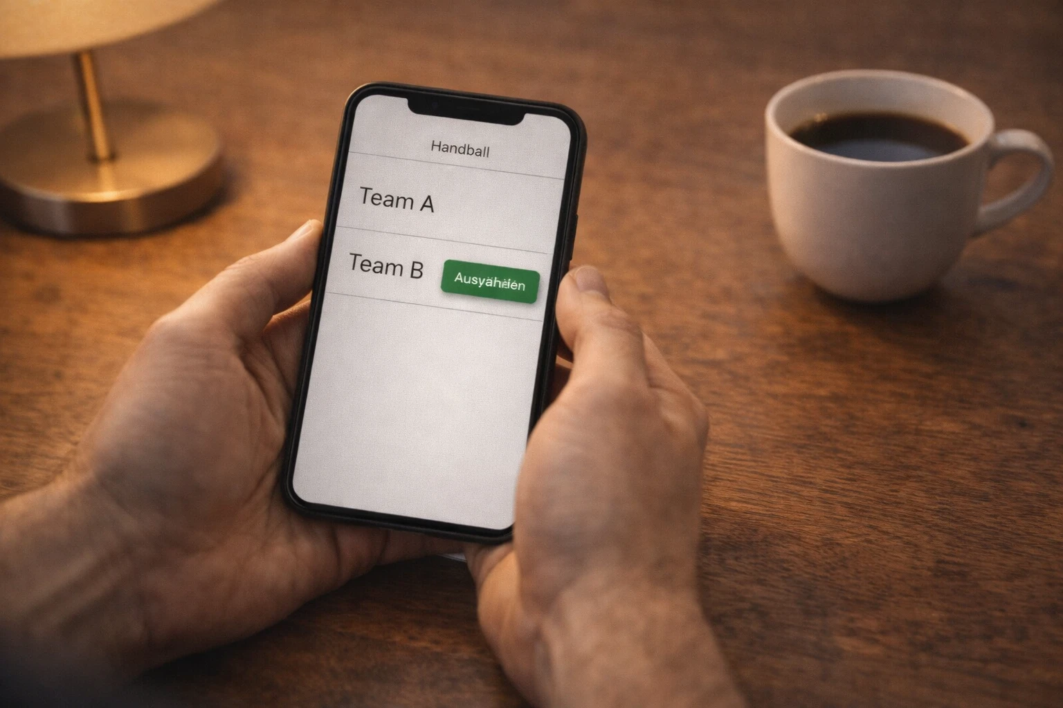 Smartphone zeigt Cash-Out-Option für eine laufende Handball-Wette